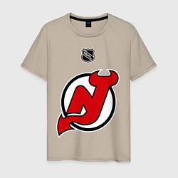 Футболка хлопковая мужская New Jersey Devils: Kovalchuk 17, цвет: миндальный