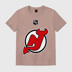 Футболка хлопковая мужская New Jersey Devils: Kovalchuk 17, цвет: пыльно-розовый