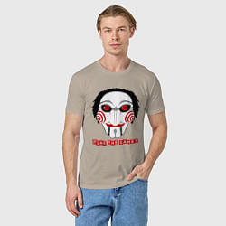 Футболка хлопковая мужская Play the game?, цвет: миндальный — фото 2