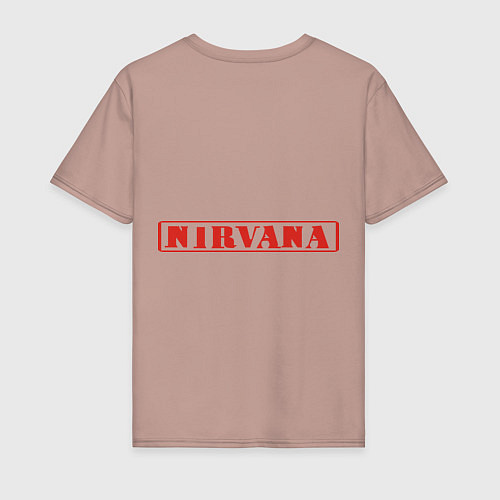 Мужская футболка Nirvana: Kurt Cobain / Пыльно-розовый – фото 2