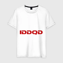 Футболка хлопковая мужская IDDQD Doom, цвет: белый