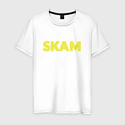 Футболка хлопковая мужская Skam, цвет: белый