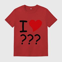 Футболка хлопковая мужская What I love, цвет: красный