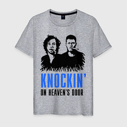 Футболка хлопковая мужская Knockin on heaven's door, цвет: меланж