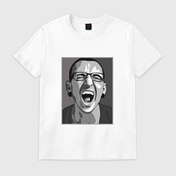 Футболка хлопковая мужская Bennington Mono, цвет: белый