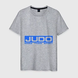 Футболка хлопковая мужская Judo: More than sport, цвет: меланж