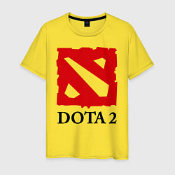 Футболка хлопковая мужская Dota 2: Logo, цвет: желтый