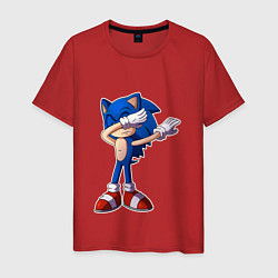 Футболка хлопковая мужская Sonic dab, цвет: красный