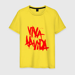 Футболка хлопковая мужская Viva La Vida, цвет: желтый