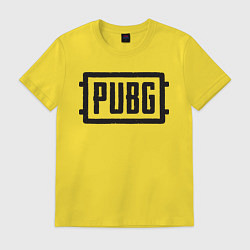 Футболка хлопковая мужская PUBG, цвет: желтый