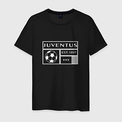 Футболка хлопковая мужская Juventus - EST 1897 2022, цвет: черный