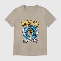 Футболка хлопковая мужская Blink-182: Fuck you, цвет: миндальный