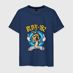 Футболка хлопковая мужская Blink-182: Fuck you, цвет: тёмно-синий