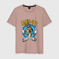 Футболка хлопковая мужская Blink-182: Fuck you, цвет: пыльно-розовый