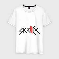 Футболка хлопковая мужская Skrillex, цвет: белый