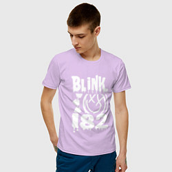 Футболка хлопковая мужская Blink-182 цвета лаванда — фото 2