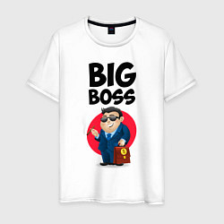 Футболка хлопковая мужская Big Boss / Начальник, цвет: белый