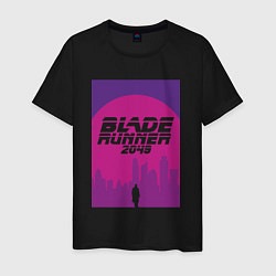 Футболка хлопковая мужская Blade Runner 2049: Purple цвета черный — фото 1