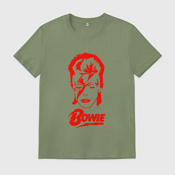 Футболка хлопковая мужская Дэвид Боуи, цвет: авокадо