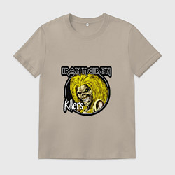 Футболка хлопковая мужская Iron Maiden Killers, цвет: миндальный