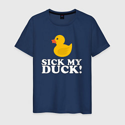 Футболка хлопковая мужская Sick my duck!, цвет: тёмно-синий