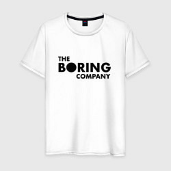 Футболка хлопковая мужская The boring company, цвет: белый