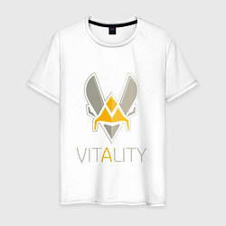 Футболка хлопковая мужская VITALITY Team: Esports, цвет: белый