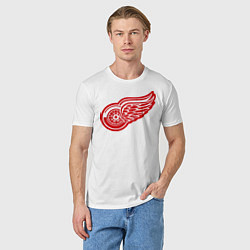 Футболка хлопковая мужская Detroit Red Wings: Pavel Datsyuk, цвет: белый — фото 2