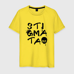 Футболка хлопковая мужская Stigmata цвета желтый — фото 1
