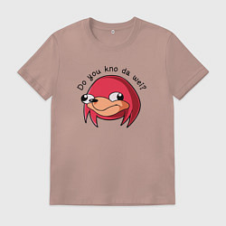 Футболка хлопковая мужская Do You Kno da wei?, цвет: пыльно-розовый