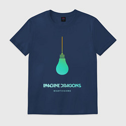 Футболка хлопковая мужская Imagine Dragons: Night Visions, цвет: тёмно-синий