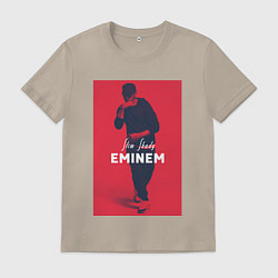 Футболка хлопковая мужская Slim Shady: Eminem, цвет: миндальный