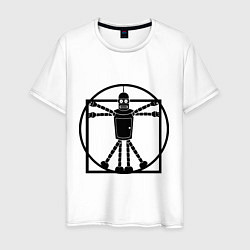 Футболка хлопковая мужская Bender da Vinchi, цвет: белый
