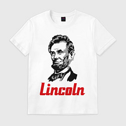 Футболка хлопковая мужская Abraham Lincoln, цвет: белый