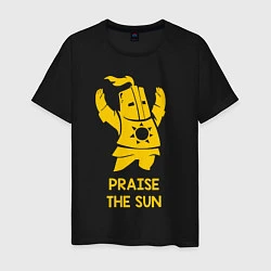 Футболка хлопковая мужская Praise the Sun, цвет: черный