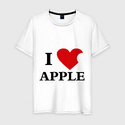 Футболка хлопковая мужская Love Apple, цвет: белый