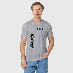 Футболка хлопковая мужская Audi Style, цвет: меланж — фото 2