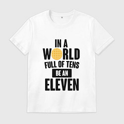 Футболка хлопковая мужская Be A Eleven, цвет: белый