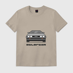 Футболка хлопковая мужская DeLorean, цвет: миндальный