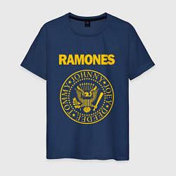 Футболка хлопковая мужская Ramones, цвет: тёмно-синий