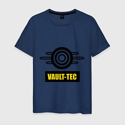 Футболка хлопковая мужская Vault-tec, цвет: тёмно-синий