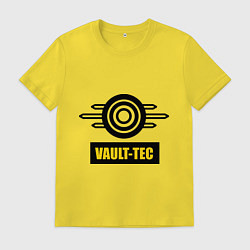 Футболка хлопковая мужская Vault-tec, цвет: желтый