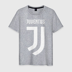 Футболка хлопковая мужская FC Juventus, цвет: меланж