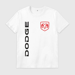 Футболка хлопковая мужская Dodge Style, цвет: белый