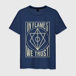 Футболка хлопковая мужская In Flames: We Trust, цвет: тёмно-синий