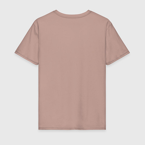 Мужская футболка Лунный кот / Пыльно-розовый – фото 2