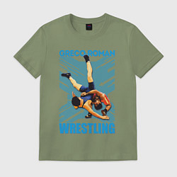 Футболка хлопковая мужская Greco-roman wrestling, цвет: авокадо