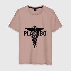 Футболка хлопковая мужская Placebo, цвет: пыльно-розовый
