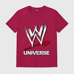 Футболка хлопковая мужская WWE universe, цвет: маджента