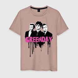 Футболка хлопковая мужская The Green Day, цвет: пыльно-розовый